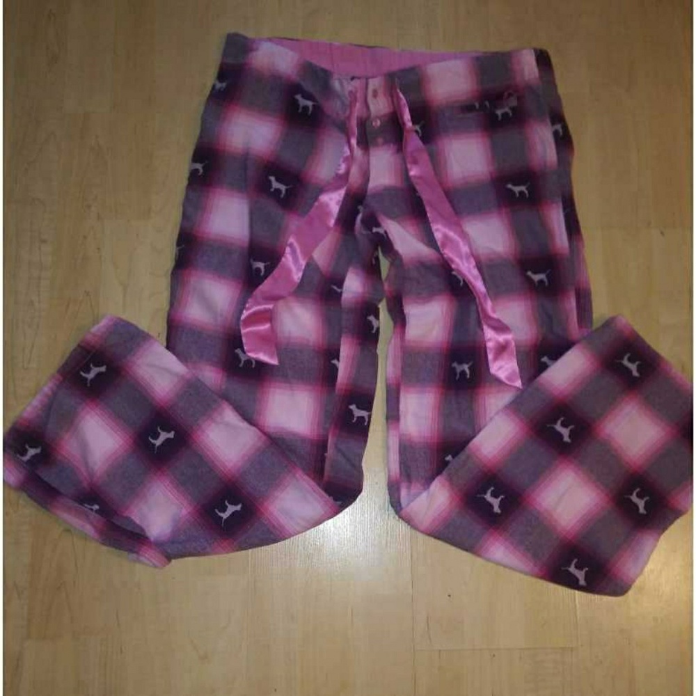 Pink Victoria Secret flannel pajama pants